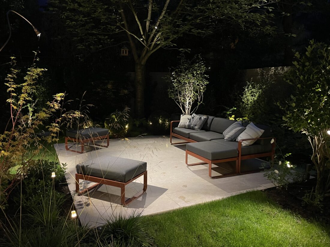 Eclairage terrasse architecte paysagiste Neuilly Olivia Bochet