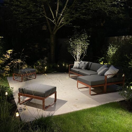 Eclairage terrasse architecte paysagiste Neuilly Olivia Bochet
