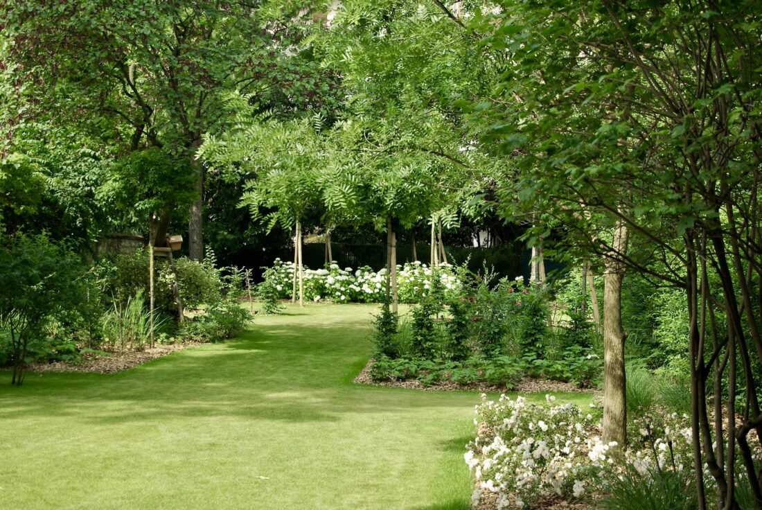 Jardin champêtre bucolique Neuilly architecte paysagiste Olivia Bochet