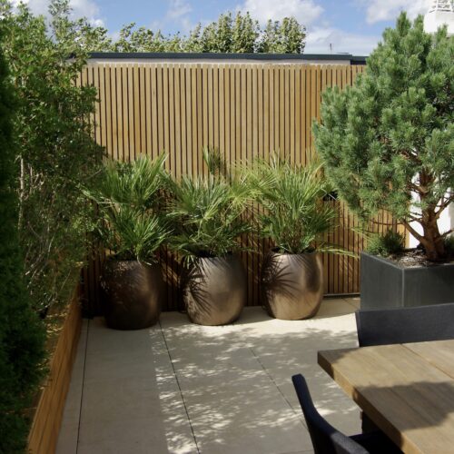 Terrasse luxe rooftop Neuilly paysagiste Olivia Bochet